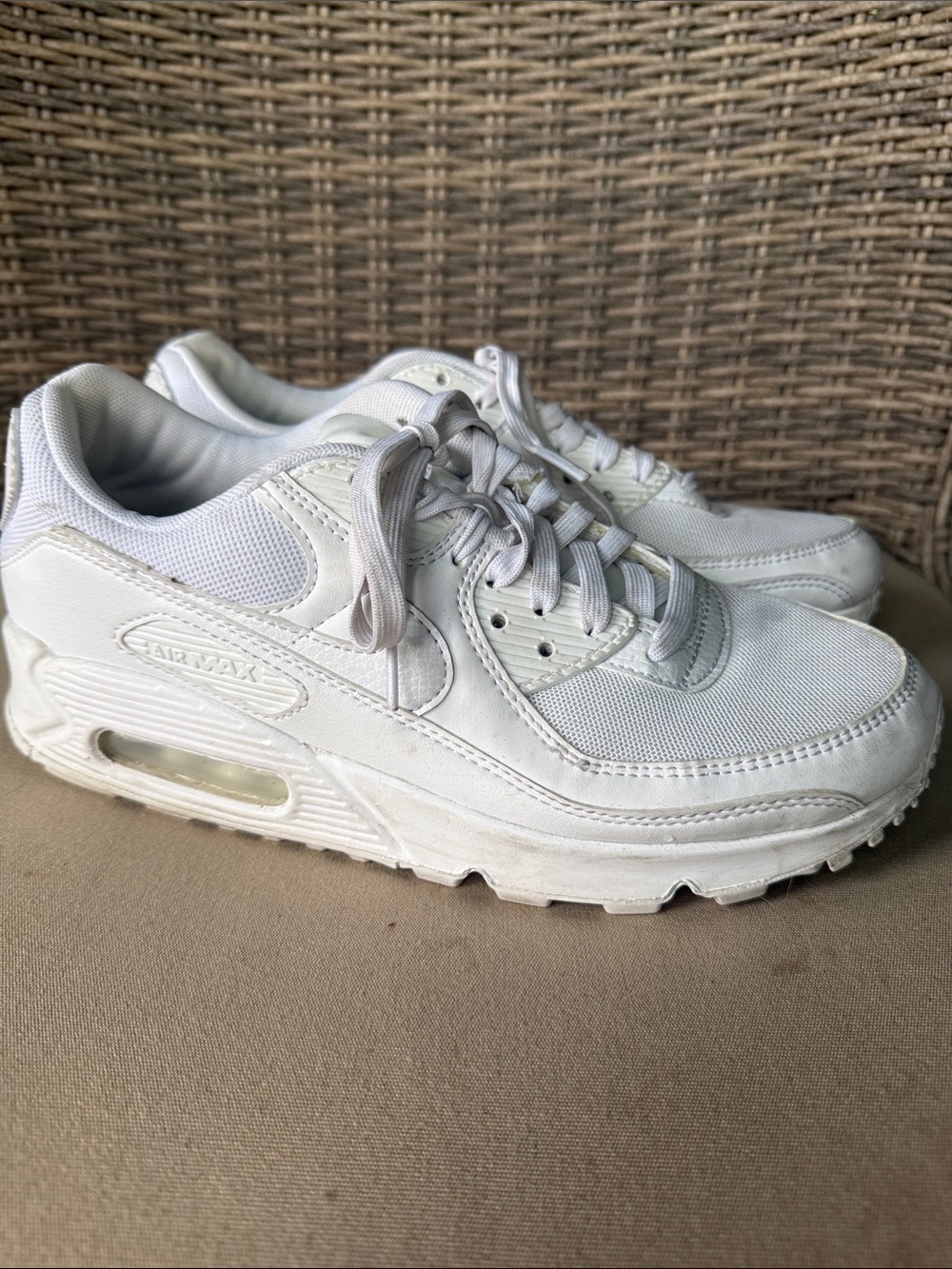 Nike Air Max 90 Triple White Women’s White Air Max Low-Top Sneakers